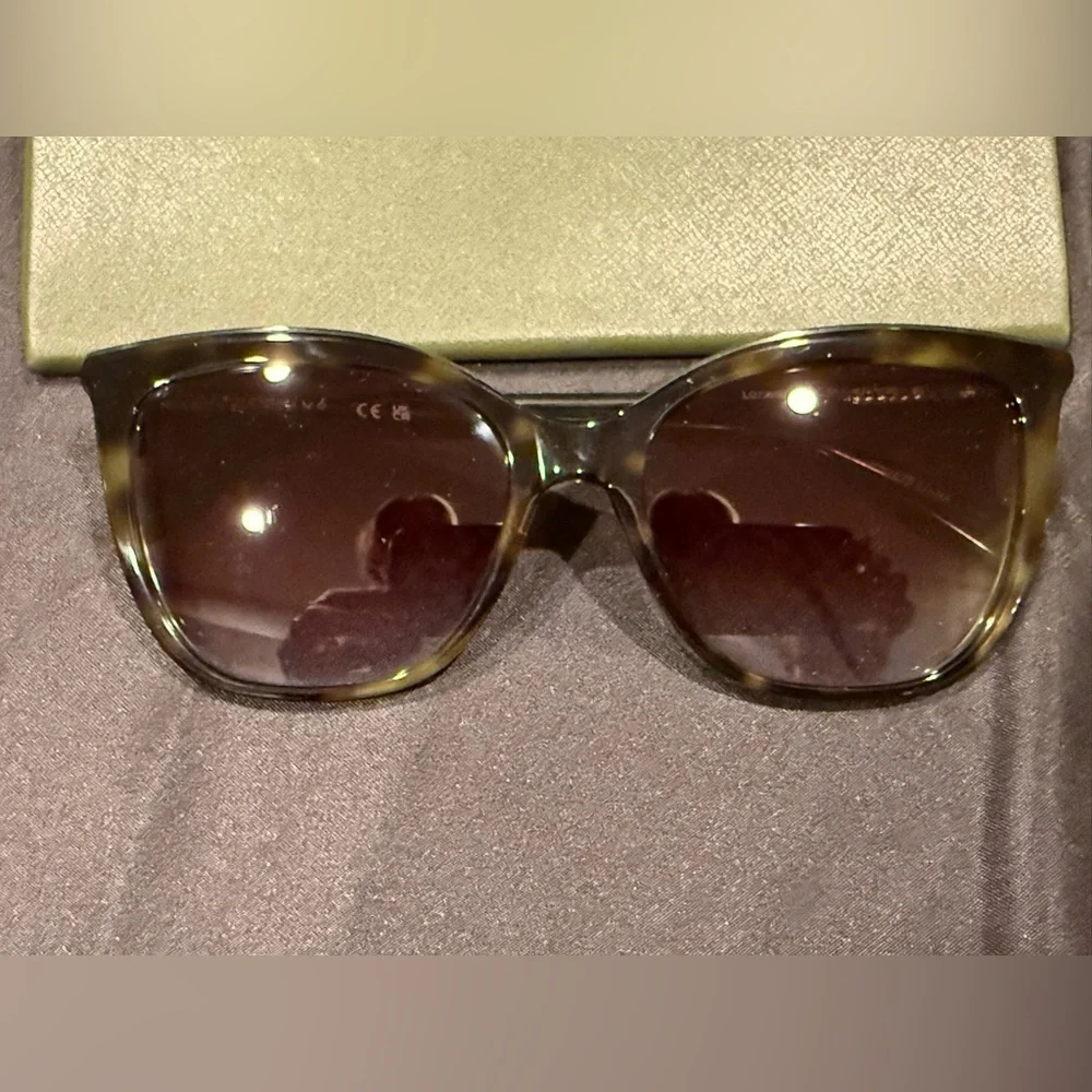 Longchamp Women's Sunglasses Green Acetate Cat Eye